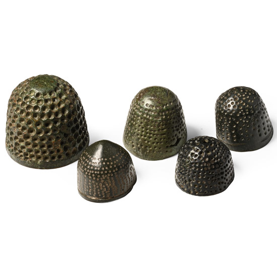 Medieval Bronze Beehive Thimble Collection