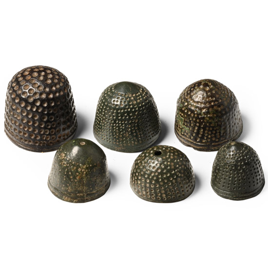 Medieval Bronze Beehive Thimble Collection