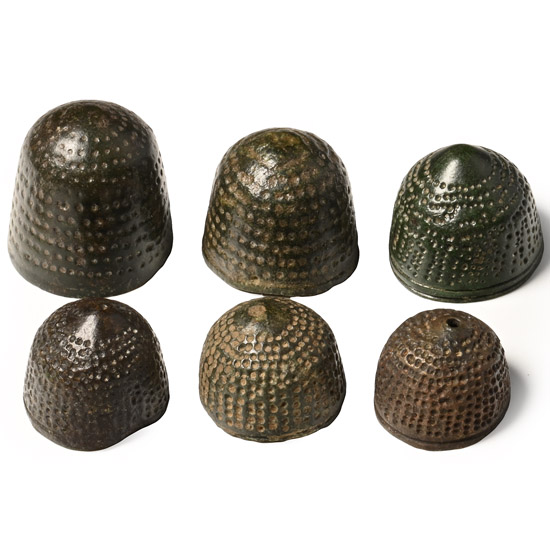 Medieval Bronze Beehive Thimble Collection