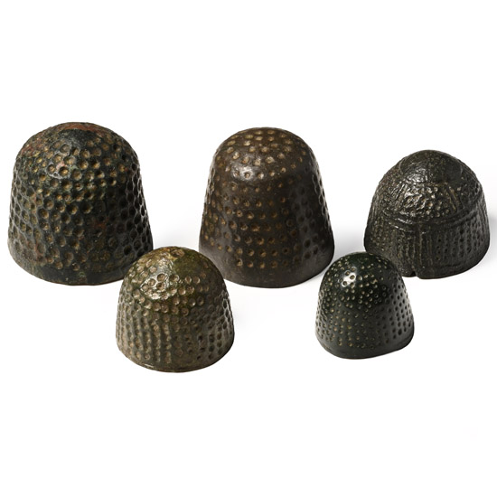 Medieval Bronze Beehive Thimble Collection