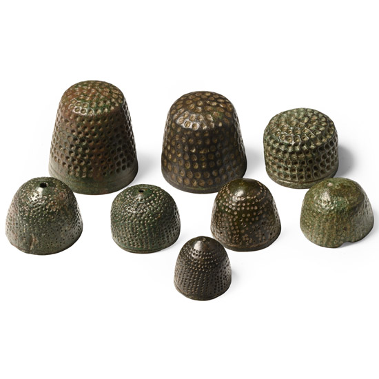 Medieval Bronze Beehive Thimble Collection