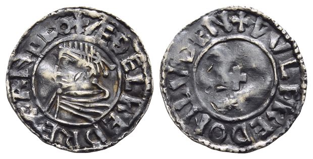 Anglo-Saxon, Kings of All England. Aethelred II AR Penny.