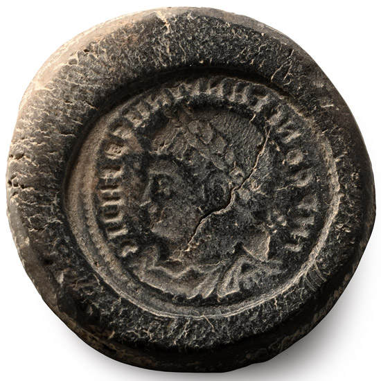Roman Terracotta Forgers Mould for a Constantine Coin