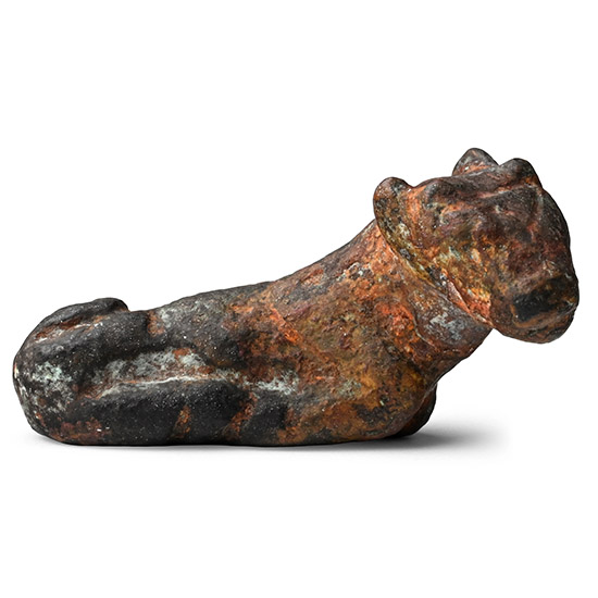 Western Asiatic Bronze Recumbent Bull Statuette
