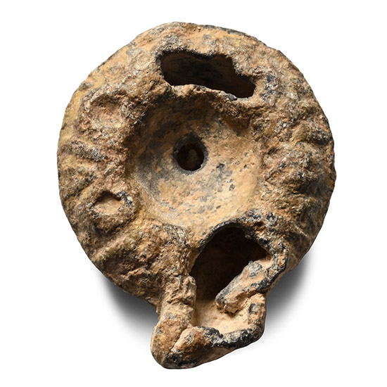 Roman Miniature Lead Votive Oil Lamp