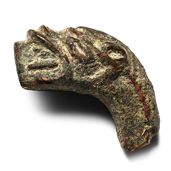 Western Asiatic Bronze Beast Head Finial