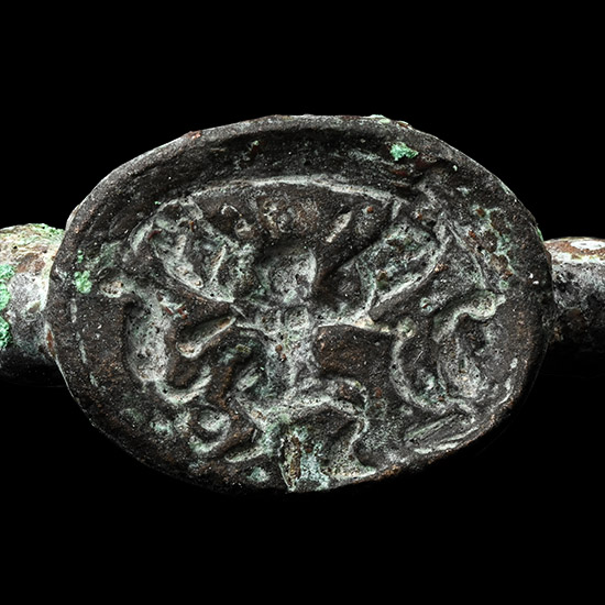 Phoenician Bronze Scarab Seal Pendant
