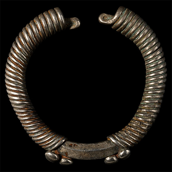 Ethnographic Silver Coiled Bracelet
