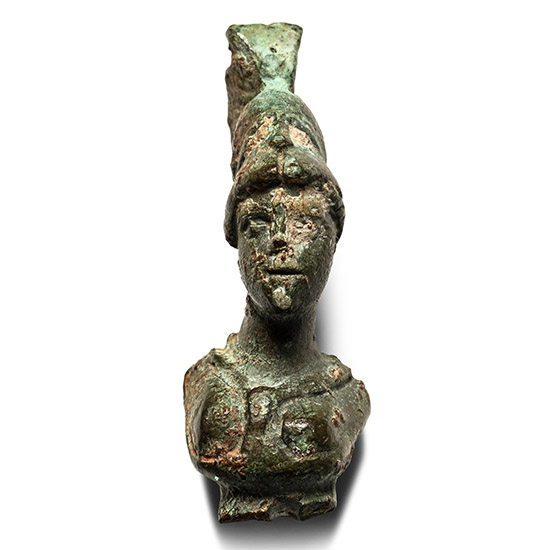 Roman Bronze Bust of Minerva