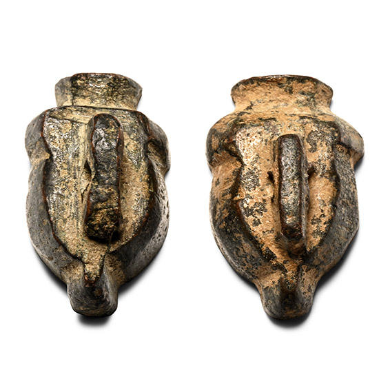 Post Medieval Bronze Musket Shot Mould Pair