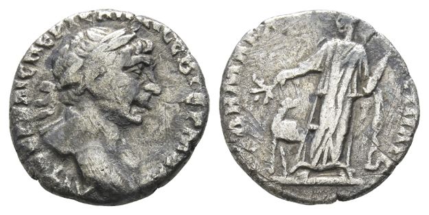Trajan AR Drachm of Bostra, Arabia.