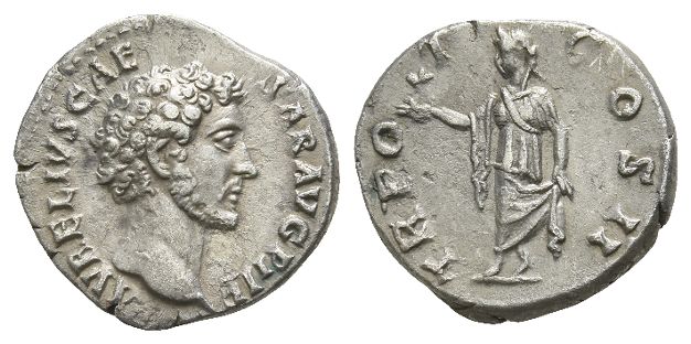 Marcus Aurelius, as Caesar AR Denarius.