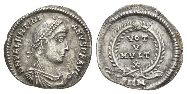 Valentinian I AR Siliqua.