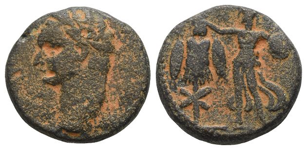 Domitian AE 22mm of Caesarea Maritime, Judaea.