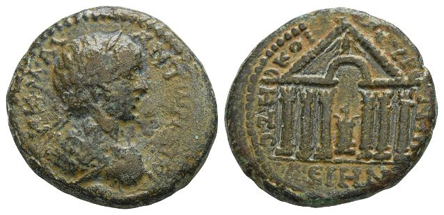 Caracalla AE 27mm of Dium, Decapolis.