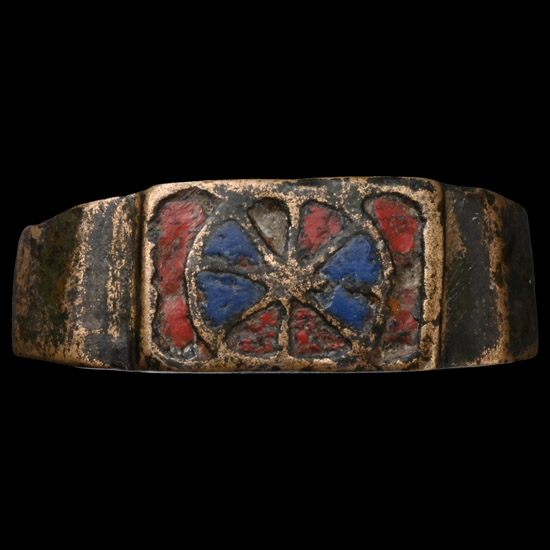 Post Medieval Enamelled Bronze Ring