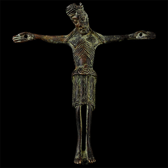 Medieval Bronze Corpus Christi Crucifix