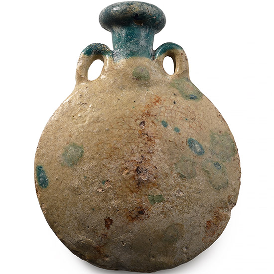 Parthian Blue Glazed Flask