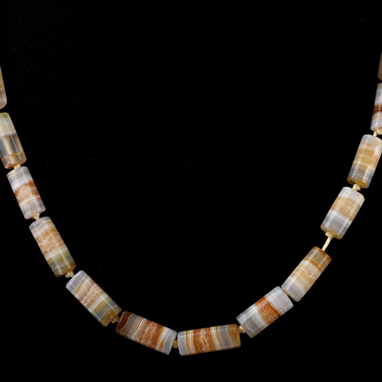 Western Asiatic Agate Bead Necklace