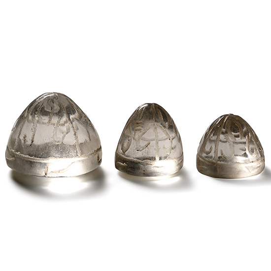 Western Asiatic Style Rock Crystal Gaming Piece Group