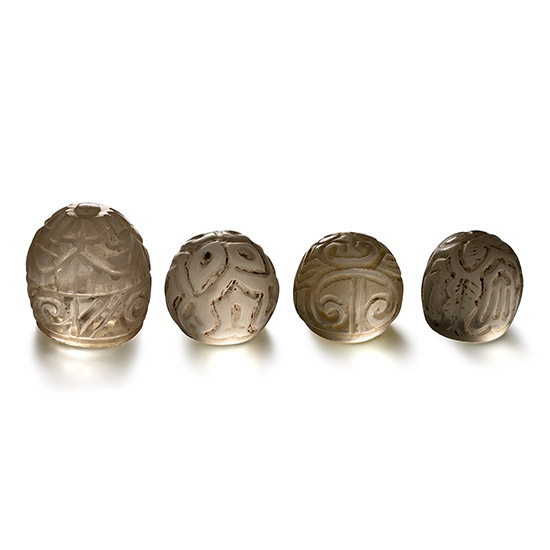 Western Asiatic Style Rock Crystal Gaming Piece Group