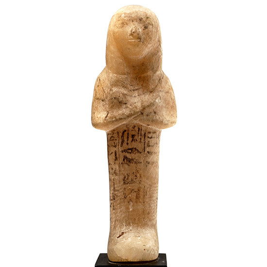 Egyptian Alabaster Shabti Figure of the Osiris, Kay