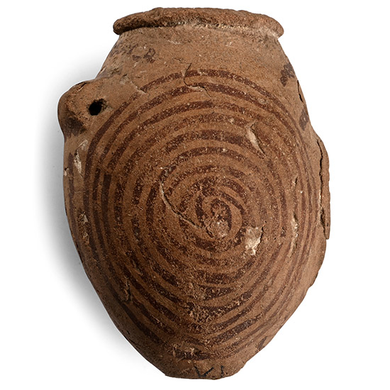 Egyptian Terracotta Pot with Painted Decoration