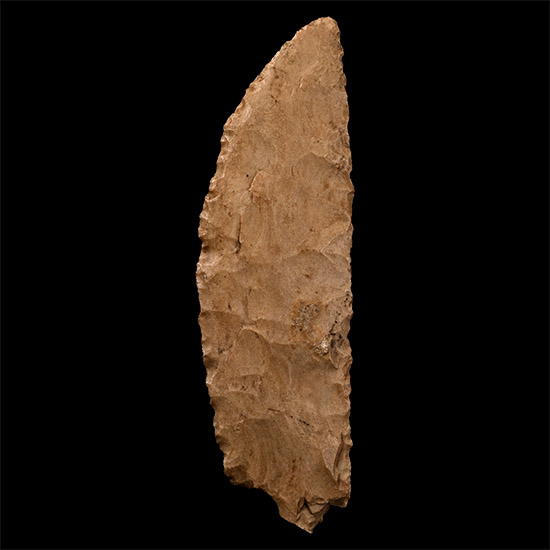 Egyptian Stone Age Knapped Honey-Coloured Flint Knife