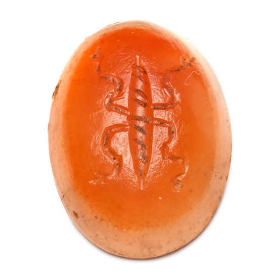 Roman Carnelian Gemstone with Thunderbolt