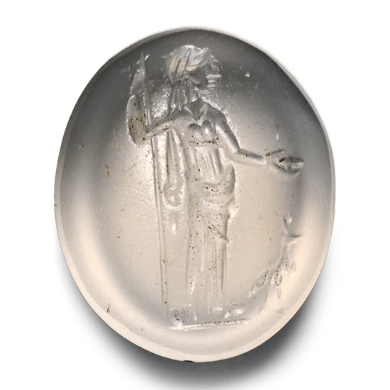 Roman Chalcedony Gemstone with the Goddess Juno