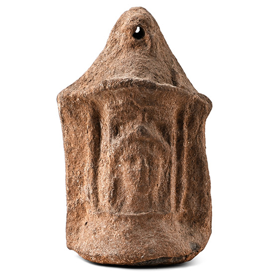 Graeco-Egyptian Terracotta Hanging Shrine with Face of Athena
