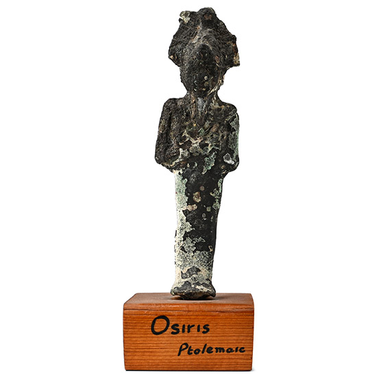 Egyptian Bronze Standing Figure of the God Osiris