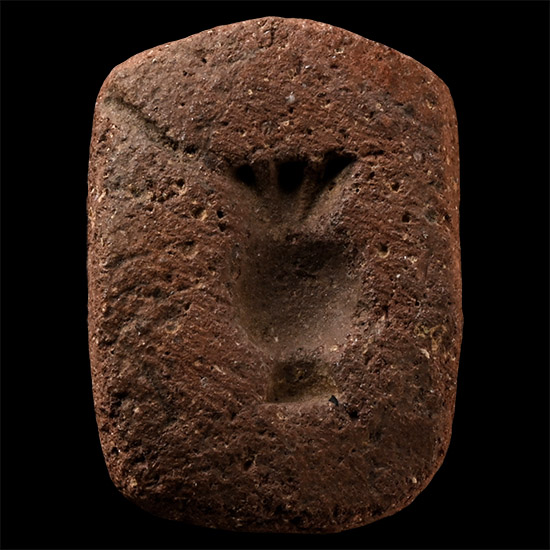 Egyptian Terracotta Mould for a Pomegranate Amulet
