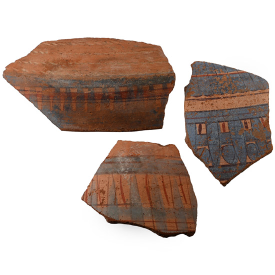 Large Egyptian Painted Bowl Fragments