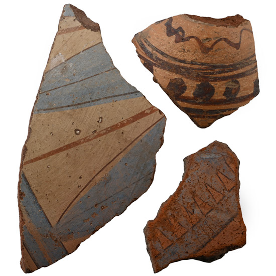 Large Egyptian Painted Bowl Fragments