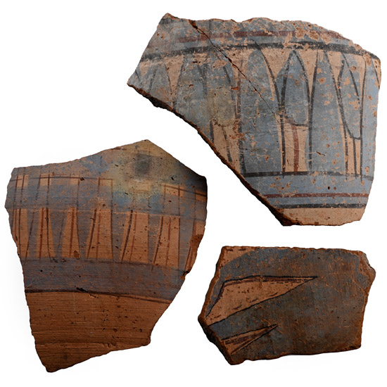 Large Egyptian Painted Bowl Fragments