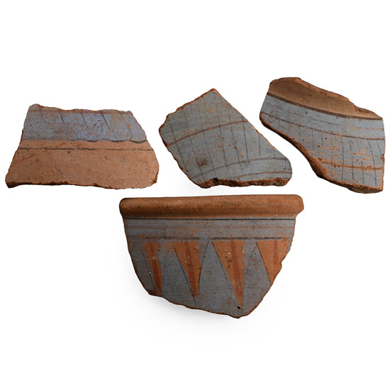 Large Egyptian Painted Bowl Fragments