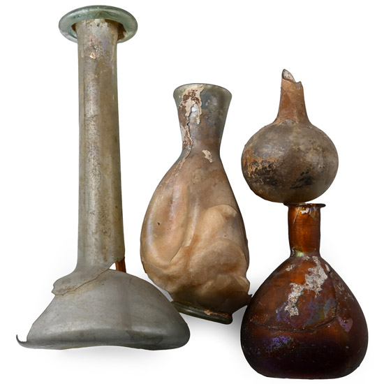 Roman Broken Glass Vessel Group