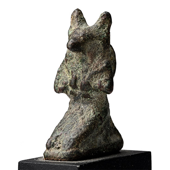 Egyptian Bronze Jackal Amulet