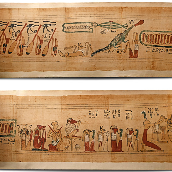 Egyptian Papyrus Museum Reproduction of Berlin 3127 in Tube