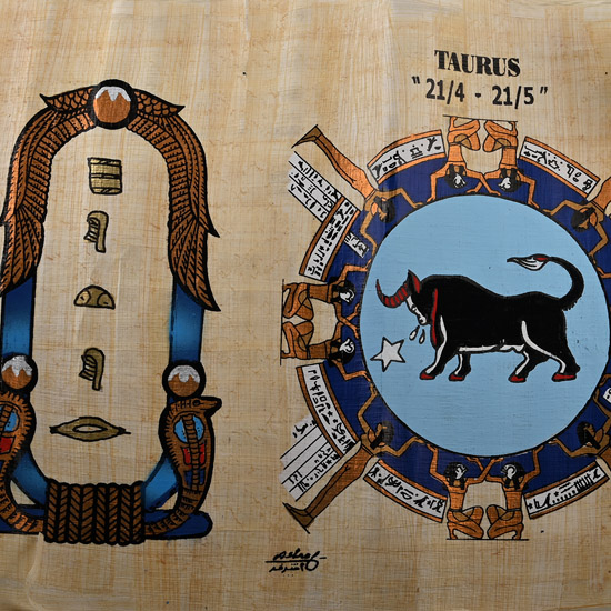 Egyptian New Merit Papyrus Reproduction in Tube