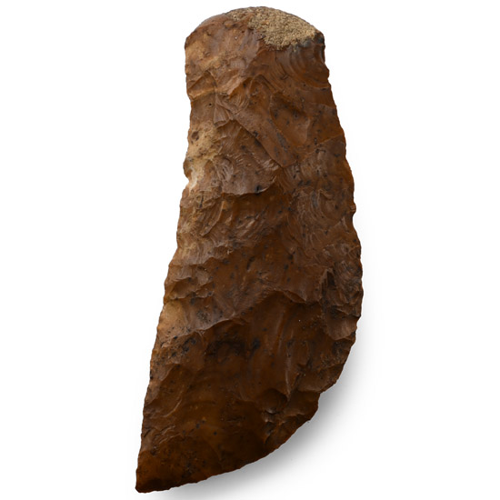 Egyptian Stone Age Knapped Curved Knife Blade from Thebes
