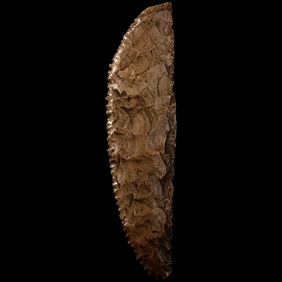 Large Egyptian Stone Age Knapped Curved Saw Blade from Thebes