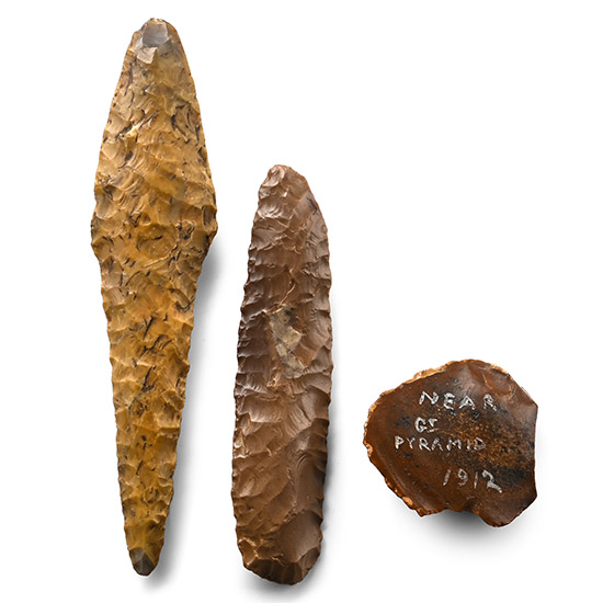 Egyptian Stone Age Knapped Daggers and Scraper