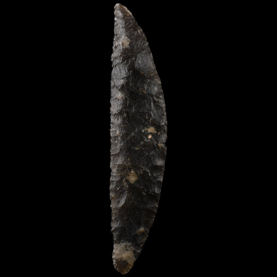Very Large Danish Stone Age Knapped Senonian Flint Sickle