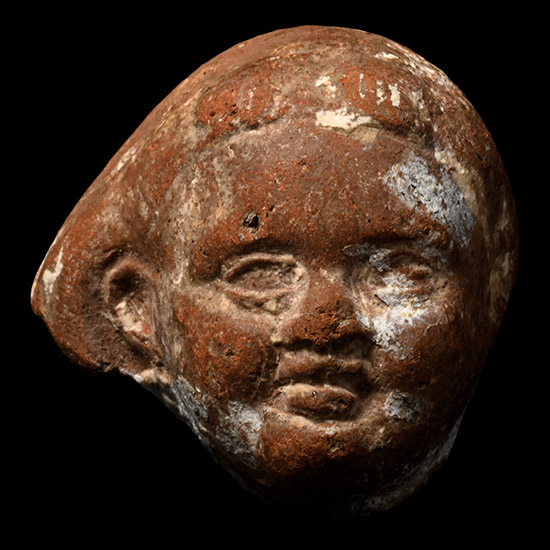 Romano-Egyptian Terracotta Head of Harpocrates