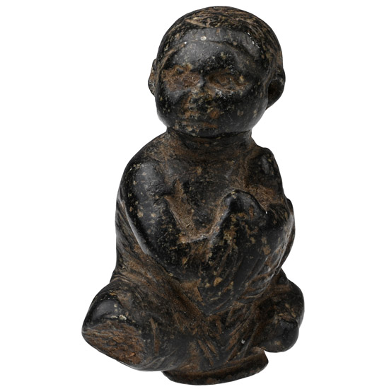 Egyptian Steatite Statuette of a Boy