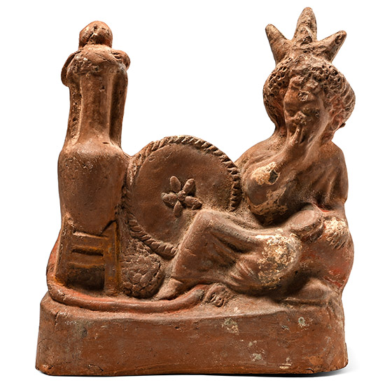 Romano-Egyptian Terracotta Figure of Seated Harpocrates