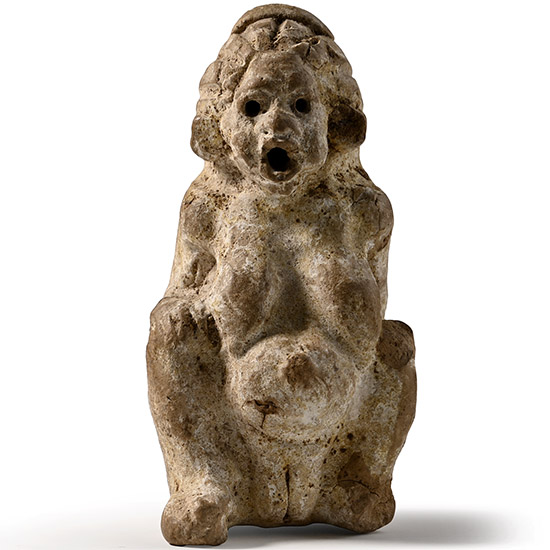 Egyptian Libation Vessel in the Form of a Squatting Woman