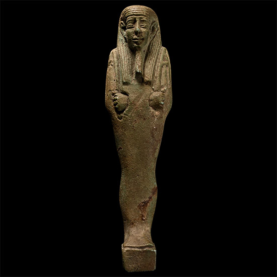 Egyptian Green Glazed Faience Shabti